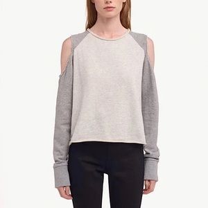 NWOT RAG & BONE standard issue slash pullover cold shoulder sweatshirt small new